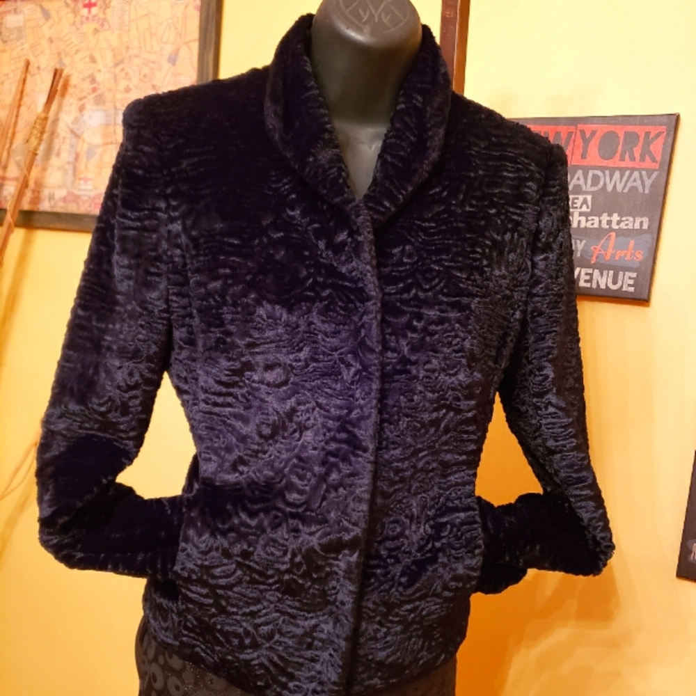Sexy Black Kate Hill Mouton Jacket 4P